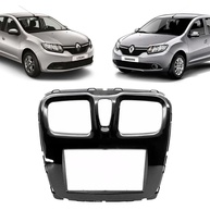 Moldura 2 Din Black Piano para Renault Logan e Sandero 2016-2018 - Tela 7 Polegadas - imagem 1