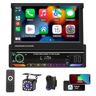 FINYQBET Tela Retrátil 7" com Apple CarPlay & Android Auto: Sua Central Multimídia Inteligente - imagem 2