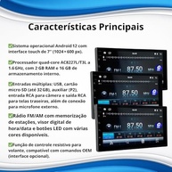 Central Multimídia Android 12 2 Din 7" Wifi GPS Bluetooth - Transforme Seu Carro! - imagem 5