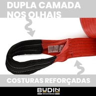 Cinta de Reboque e Arraste 70 Ton x 10m Plana: Essencial para 4x4, Trilhas e Caminhões Pesados - imagem 4