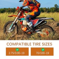 Tubo interno resistente 2,75/3,00-19, substituição de tubo interno 70/100-19, pneu de substituição de 48,3 cm, para motocicleta, Dirt Bike, Pit Bike e mais [engrossado] (pacote com 2) - imagem 3