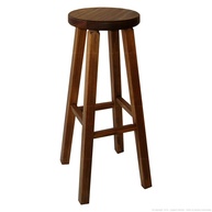 Banqueta Redonda 70cm em Madeira Nogueira - Estilo Moderno e Conforto - imagem 1