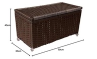 Baú Organizador Multiuso em Fibra Sintética 70x40x40 cm - Ideal para Roupas, Brinquedos e Decoração - imagem 3
