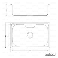 Pia Gourmet Inox: Cozinha Completa Belcca 70x45cm - imagem 2