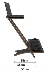 Suporte Standing Desk para Notebook 71cm Grafite - Ajustável e Ergonômico - imagem 4