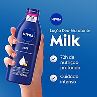 NIVEA Loção Hidratante Milk 400ml: Hidratação por 72h - imagem 2