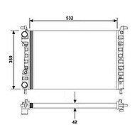 Radiador Fiat Uno 1.0 Fire Manual 2004 a 2012 – Valeo 732964R - imagem 2