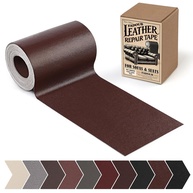 Fadoub Patch de Reparo de Couro Premium - Kit Autoadesivo 7,5x152cm para Sofás, Carros e Móveis (Marrom Escuro) - imagem 1