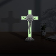 Crucifixo de São Bento com Medalha Luminosa - 2 Peças em Liga Esmaltada 7,6 cm - imagem 3