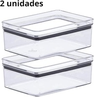 Porta Frios Geladeira 770ml - Pote Hermético Empilhável para Queijo e Presunto - imagem 2