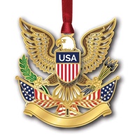 Beacon Design Ornamento Patriótico com Águia e Bandeira - 7cm Multicolorido - imagem 1