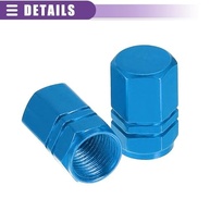 Kit 8 Tampas de Válvula de Pneu Alumínio Hexagonal Azul Celeste - Carros, Motos e Bikes - imagem 4