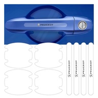 Kit 8 Adesivos Protetores de Maçaneta Peugeot Transparentes e Brilhantes - Proteção Premium - imagem 1