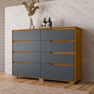 Cômoda 8 Gavetas Geórgia Freijó/Cinza Moval - Organização Moderna com Estilo - imagem 2