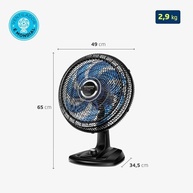 Ventilador de Mesa Mondial Super Turbo 8 Pás 140W - Potência e Silêncio para Ambientes Frescos - imagem 3