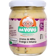 Da Vovó, Papinha Infantil, Linha + 8, Orgânica, Sabor Creme de milho, Frango e Ihame, 100ml - imagem 1