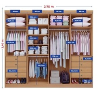 Guarda-Roupa Casal 8 Portas Império Cinamomo/Off White – Organização e Estilo para seu Quarto - imagem 3
