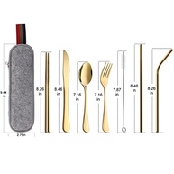Conjunto de Talheres Portáteis 8 Peças - Ideal para Acampamento, Viagens e Aventuras - imagem 4