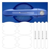 Kit 8 Adesivos Protetores de Maçaneta Peugeot Transparentes e Brilhantes - Proteção Premium - imagem 2