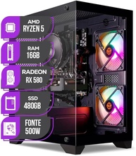 PC Gamer Mancer | AMD Ryzen 5 5600 | RX 580 8GB | 16GB DDR4 | SSD 480GB | Fonte 500W 80 Plus - imagem 1