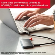 SanDisk SSD portátil de 1 TB - até 800 MB/s, USB-C, USB 3.2 geração 2, firmware atualizado - Unidade de estado sólido externa - SDSSDE30-1T00-G26 - imagem 4