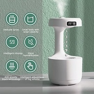 Umidificador Antigravidade com Névoa Fria Silenciosa 36dB - 800ml com LED e Design Visual de Água Fluindo - imagem 3
