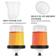 Copos de Tinta Descartáveis para Pistola Automotiva 800ml - Kit Completo com 45 Unidades + Acessórios - imagem 5