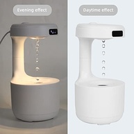 Umidificador Antigravidade com Névoa Fria Silenciosa 36dB - 800ml com LED e Design Visual de Água Fluindo - imagem 4