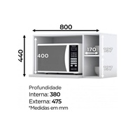 Armário Micro-ondas Henn Americana 80cm - imagem 2