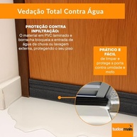 Veda Porta Rodinho Adesivo 80cm com Bloqueio de Insetos, Poeira, Água e Ruído - Proteção Total para Sua Casa - imagem 5