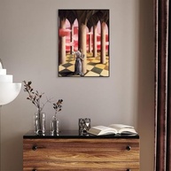 Arte de Parede Remedios Varo - Impressão em Tela 80x60cm com Moldura Pronta para Pendurar - imagem 4