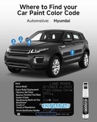 Tinta de retoque Santorini preta (820/1AG/PAB) compatível com Land Rover Exact Match 2 em 1 tinta de retoque para reparo de lascas e cortes com 2 microaplicadores descartáveis - imagem 4