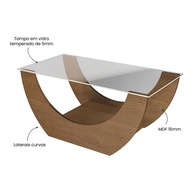 Mesa de Centro Retangular com Vidro 82,5cm - imagem 2