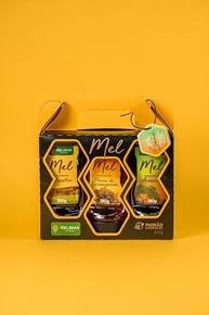 Kit De Mel Três Floradas, Mel Silvestre, Aroeira, Laranjeira - 840g - imagem 1