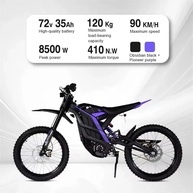 Moto Elétrica 8500W 90km/h: Aventura Off-Road! - imagem 2
