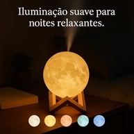 Moon Glow 3D Premium 880ml – Umidificador com Luz de Lua, Aromatizador e Iluminação LED - imagem 4
