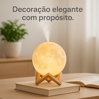 Moon Glow 3D Premium 880ml – Umidificador com Luz de Lua, Aromatizador e Iluminação LED - imagem 5