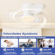 Ventilador de Teto Inverter 88cm com Luz Tricolor e Controle Remoto - 110V - imagem 4