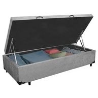 Cama Box Baú Solteiro Cinza Serene 88x188cm - imagem 2