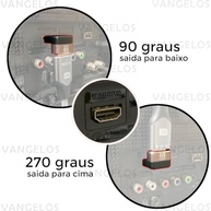 Adaptador HDMI 2.1 8K UHD 48Gbps Ângulo Reto 270° - Conexão Premium - imagem 5