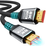 Cabo HDMI 2.1 8K Premium: Imersão Total em 4K@240Hz e 8K@60Hz | 48Gbps | Nylon Trançado | PS5 e TVs - imagem 1
