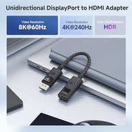 Adaptador Cable Matters 8K DisplayPort 1.4 para HDMI 2.1: Imersão Total em 4K 240Hz e 8K 60Hz - imagem 3