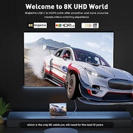 Cabo UANTIN USB C para HDMI 8K 2.1: Imersão Total em 8K@60Hz e 4K@144Hz | Thunderbolt 3/4 - imagem 3