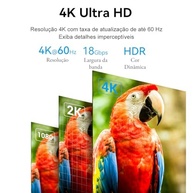 Cabo HDMI 2.0 4K 8m: Imagem Ultra HD 60Hz, 18Gbps e Som Imersivo para sua TV e PC - imagem 4