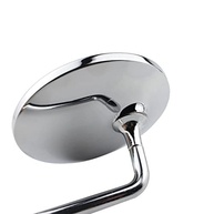Espelho Retrovisor Redondo 4" Liga de Alumínio para Moto e Scooter - Prata Universal 8mm/10mm - imagem 4