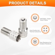 8x Tampas de Válvula de Pneu de Cobre Niquelado 24mm - Vedação Dupla para Alta Pressão - imagem 4