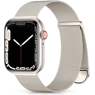 Pulseira de metal Zedoli compatível com Apple Watch séries 9, 8, 7, 6, 5, 4, 3, 2, 1 SE Ultra, 40 mm, 38 mm, 41 mm, 45 mm, 44 mm, 42 mm, 49 mm, masculina, feminina, magnética, malha milanesa, aço inóx - imagem 1