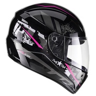 Capacete Fly F-9 HG City Preto/Rosa - Segurança e Estilo para Sua Moto - imagem 1
