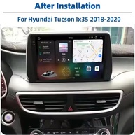 Central Multimídia Hyundai Tucson 2018-2020: Tela 9" HD, Carplay/Android Auto Sem Fio, GPS e Câmera de Ré Grátis - imagem 2