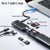 Cabo USB-C 9 em 1 BUDI: Carregue e Transfira Dados! - imagem 2